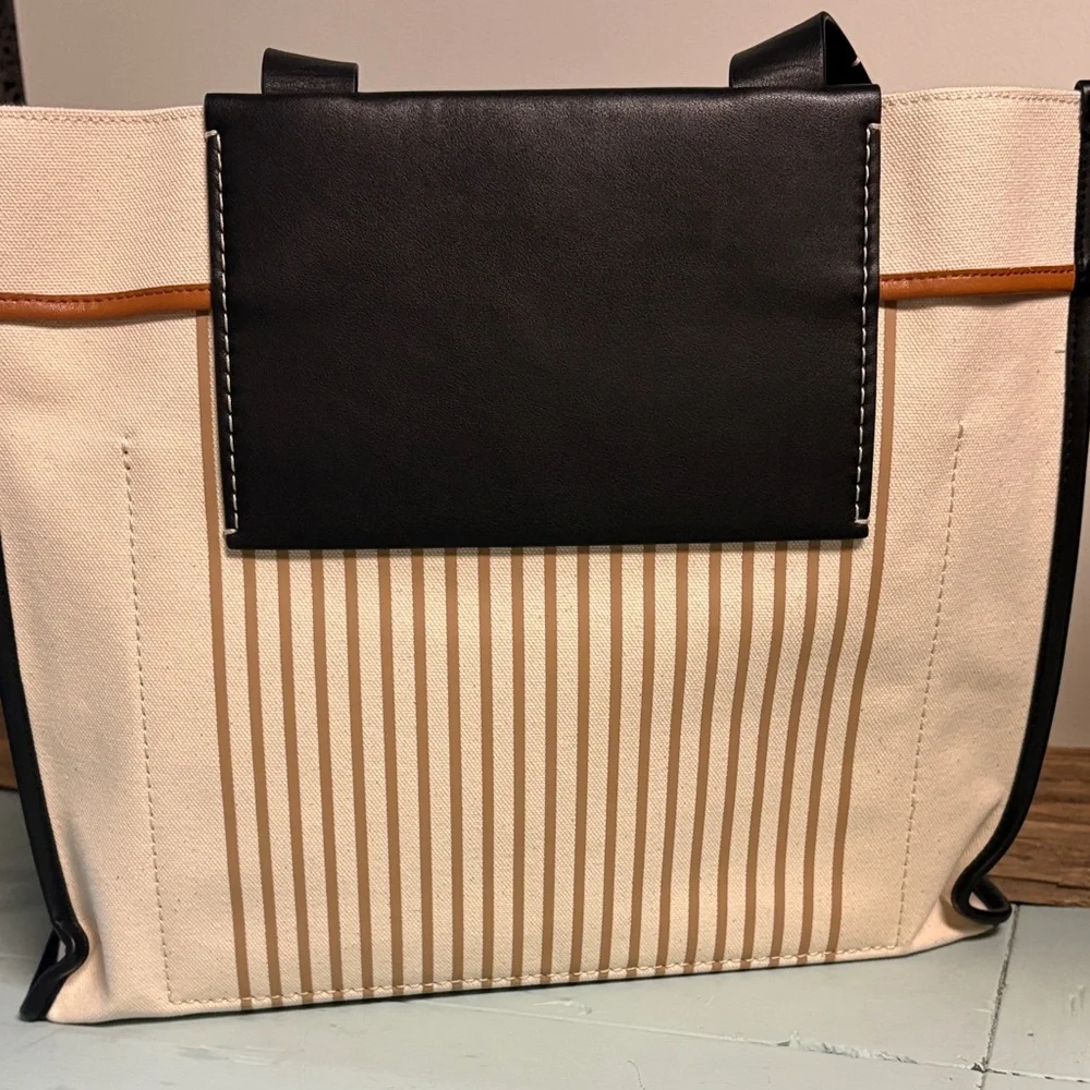 Proenza Schouler White Label Morris Large Striped Tote - Picture 9 of 16